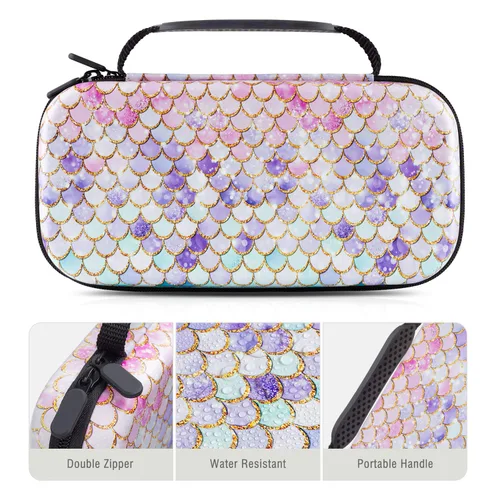 Vista 3 de Lokigo Nintendo Switch Case Nintendo Switch Case OLED Model, Protective Travel Switch Carry Case for Girls Women with 20 Games Cartridges for