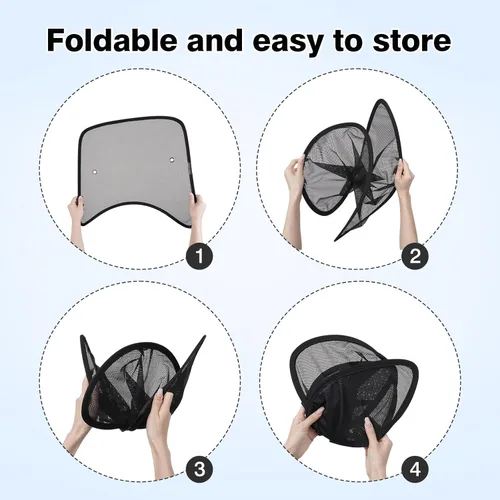 Vista 19 de KUST Parasol para parabrisas para Honda Accord 2018-2024 2025 2026, accesorios de ventana de 4 capas, protector solar plegable, bloquea los rayos