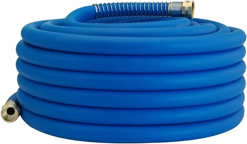 Vista 36 de WiseFlow Manguera de jardín de 3 pies x 5/8 pulgadas, manguera de goma resistente, manguera de agua con trenzado de cinco capas, accesorios macho