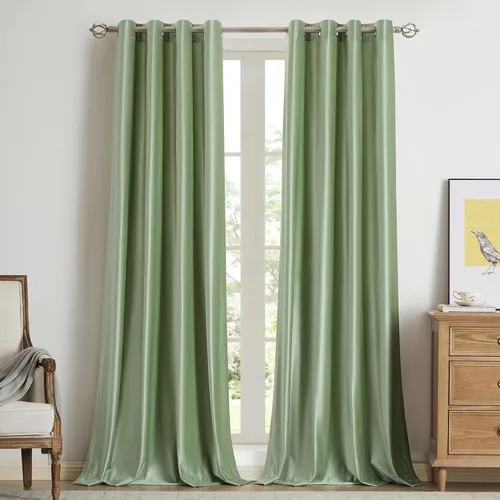 Vista 18 de BULBUL - Cortinas de 63 pulgadas de largo en color champán, 2 paneles de terciopelo, cortinas opacas para sala de estar en beige, cortinas
