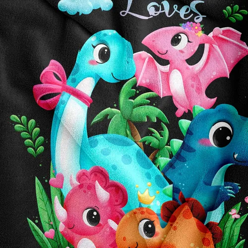 Vista 2 de Amonee-YL - Manta de dinosaurio para niñas, 40 x 50 pulgadas, regalos de dinosaurios