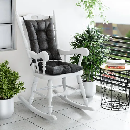 Vista 8 de Klear Vu The Gripper - Juego de cojines antideslizantes para silla mecedora con acolchado grueso, incluye almohadilla de asiento y almohada