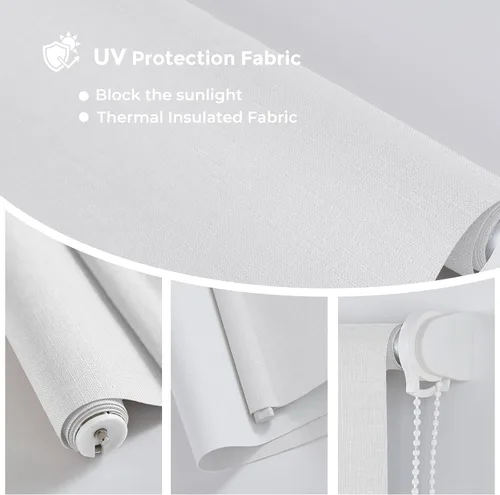 Vista 45 de NUTRO CHILL Persianas para ventanas interiores, persianas opacas con aislamiento térmico, persianas con protección UV para el hogar, puerta, cocina