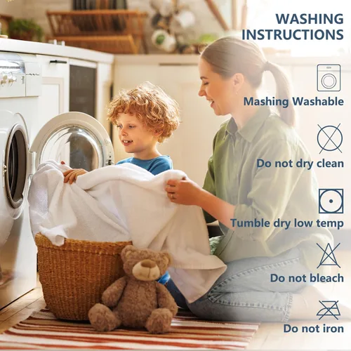 Vista 6 de CozyLux Cubrecolchón tamaño individual – Cubrecolchón de algodón individual – Se adapta a colchones de hasta 8 a 21 pulgadas de grosor, funda