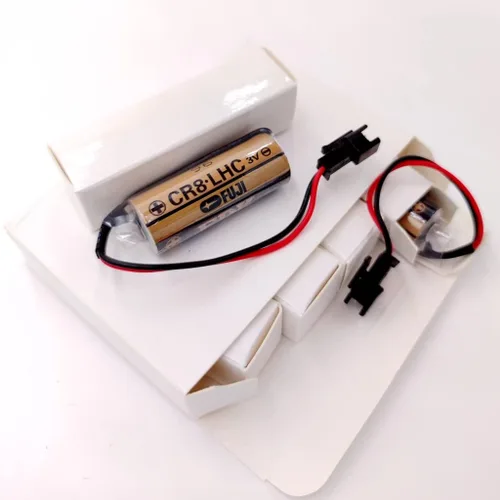 Vista 2 de Reemplazo de batería de litio CR8.LHC 3V 2600mAh para Fuji FDK CR8.LHC 17430 con enchufe negro