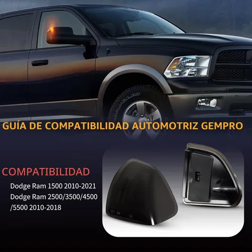Vista 8 de Luces LED para placa de matrícula con clips de retención de metal para Dodge Ram 1500 2500 3500 2003-2018 lámpara de parachoques trasero 2PCS, 6000K