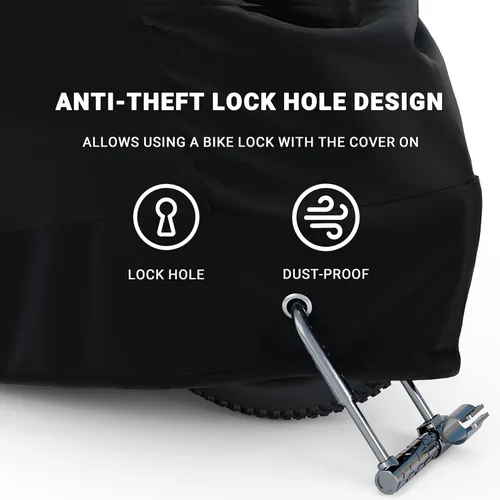 Vista 3 de Himiway UPGRADE - Funda de bicicleta para 1 bicicleta de neumático grueso o 2 bicicletas, cubierta de bicicleta gruesa 600D, material Ripstop