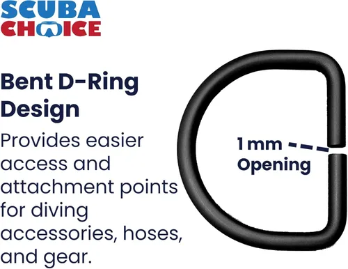 Vista 3 de Scuba ChoiceScuba Choice Aluminum BCD D-Ring Set
