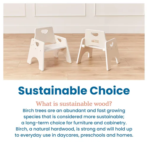 Vista 49 de ECR4Kids Silla apilable de madera para niños pequeños, 6 pulgadas, muebles para niños, lavado blanco, paquete de 2