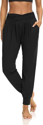 DIBAOLONG - Pantalones de yoga sueltos para hacer ejercicio, casuales, cómodos, con bolsillos