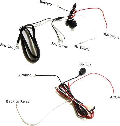 Vista 3 de iJDMTOY Kit de cables de arnés de relé de ajuste universal con interruptor de encendido/apagado de luz LED compatible con luz de conducción