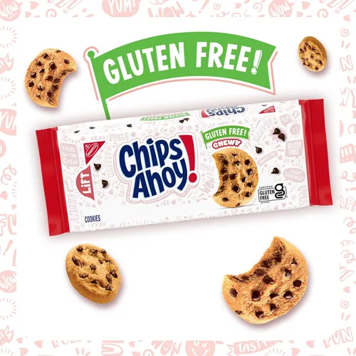 Vista 5 de CHIPS AHOY! Galletas masticables sin gluten con chispas de chocolate fudgy, 9.75 oz