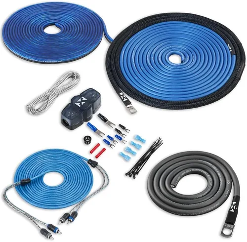 Vista 12 de NVX Kit de cableado de amplificador dual 1/0 calibre 1/0 AWG 100% OFC sin cable RCA - XAPK1D