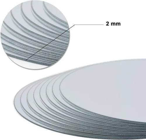 Vista 3 de Round Mirror Centerpieces - Set of 12, 2mm Thick 12" Glass Mirrors for Tables, Candle Plate, Decorative Tiles, Craft, Vanity, Party Décor, Wedding