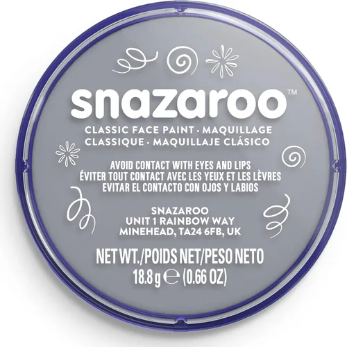 Vista 9 de Snazaroo - Pintura clásica para rostro y cuerpo, frasco de 0.66 oz (18.8 g), gris oscuro