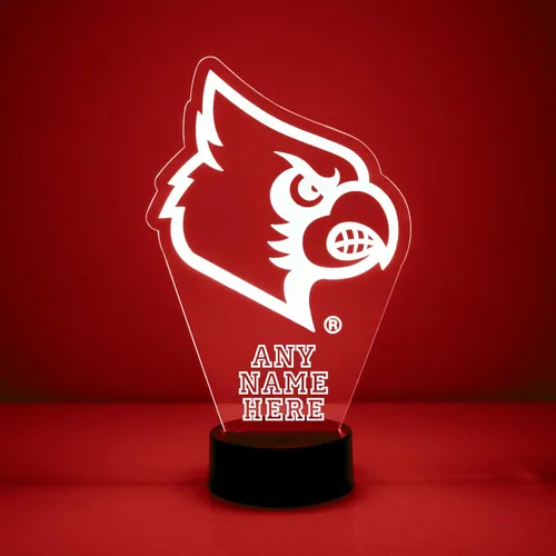 Vista 29 de Espejo Magic Gifts - Lámpara de luz nocturna personalizada con letrero LED de la Universidad Estatal de Boise (BSU) Buster Bronco Mascot con control