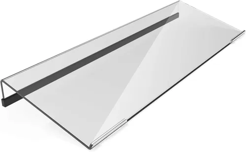 Vista 8 de KOTEMON Soporte de teclado de computadora inclinado de acrílico para escritura ergonómica, soporte para bandeja de teclado con funda antideslizante
