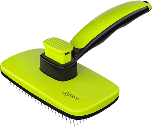 Vista 10 de Pecute Cepillo de limpieza automática para perros y gatos, cepillo ligero para perros para eliminar el pelo y masajear, cepillo para gatos que
