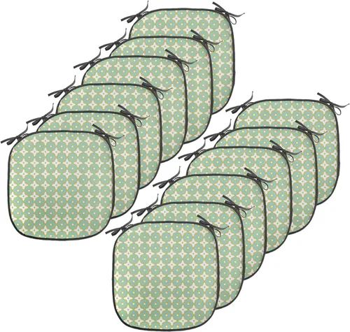 Vista 102 de Ambesonne Grunge Chair Seating Cushion, Retro Striped Background Pineapple Vintage Hippie Graphic, Anti-Slip Seat Padding for Kitchen & Patio