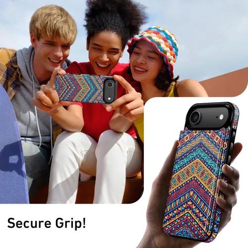 Vista 1074 de LETO para iPhone 15 Pro Funda tipo cartera - Tapa tipo folio con patada - Diseños de moda - Tarjetero - Funda protectora para mujeres y niñas - 6.1