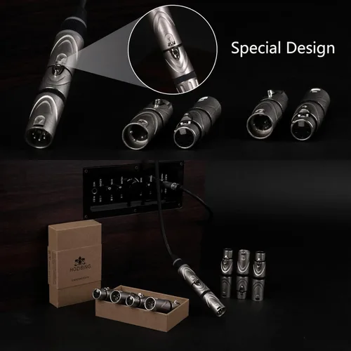 Vista 6 de Adaptador XLR macho a hembra, 3PIN a 5PIN - Divisor de extensión de micrófono de audio DMX