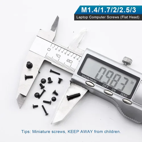 Vista 4 de NINDEJIN Juego de tornillos de acero al carbono para computadora portátil, 720 unidades, cabeza plana, surtidos de tornillos Phillips