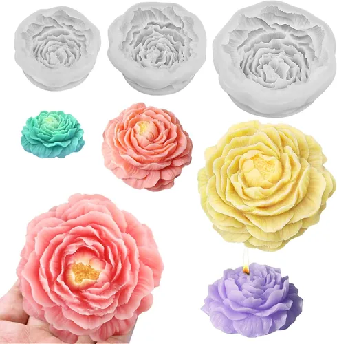 Vista 11 de Moldes para velas con forma de corazón, moldes de silicona de ángel bebé en flor para hacer velas, DIY jabón de flores aromaterapia fundición
