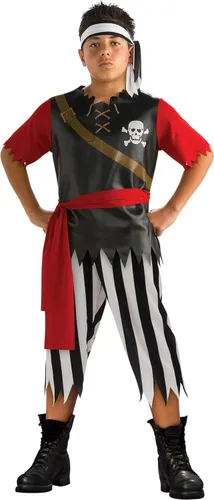 Vista 3 de Disfraz de pirata para niños, S, Multicolor