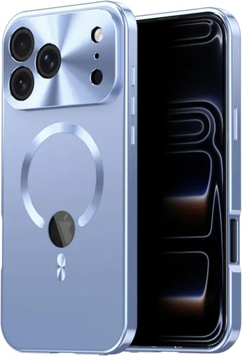 Vista 6 de Funda magnética de cuerpo completo con borde de metal, protección militar contra caídas para iPhone 12, compatible con MagSafe, protector