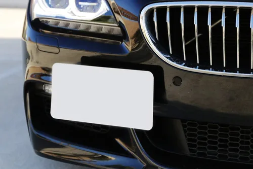 Vista 7 de Soporte para placa matrícula para BMW, Negro