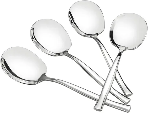 Cuchara de servir buffet de acero inoxidable de 8 piezas, cuchara grande para servir