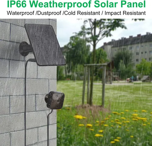 Vista 5 de Paquete de 3 cargadores de panel solar compatibles con Blink Outdoor 4 (4ª generación)/(3ª generación) y Blink XT2/XT, IP66 resistente a