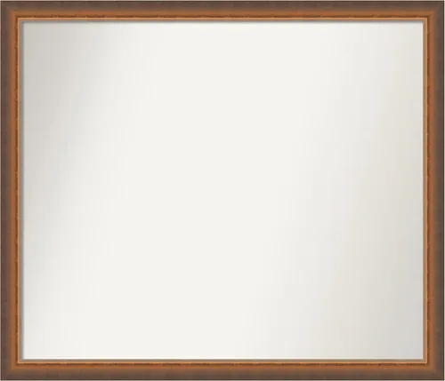 Vista 220 de Amanti Art Espejo de baño de bronce para sobre fregadero, 29 x 19 pulgadas, espejo rectangular de bronce antiguo, marco de madera tradicional