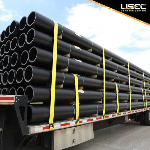 Vista 8 de US Cargo Control Correa de trinquete amarilla resistente de 4 pulgadas x 40 pies con ganchos planos