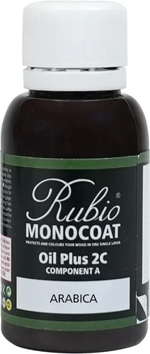 Vista 31 de Rubio Monocoat Muestra de Tinte y Acabado para Madera - Niebla 5% Aceite Plus Parte A Aceite de linaza para madera de secado rápido y ecológico
