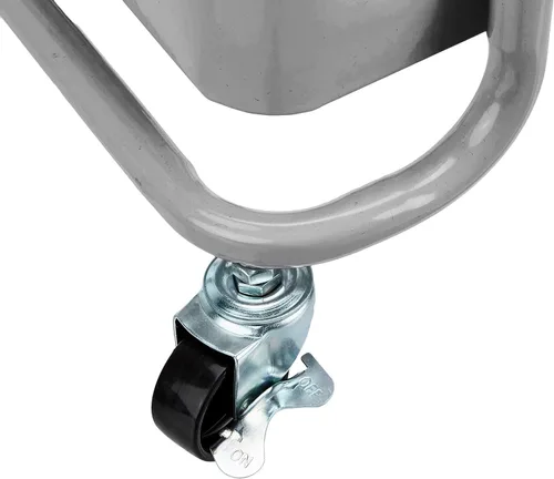 Vista 4 de Yaxa Basics - Carrito de servicio o de cocina de 3 niveles, con ruedas, con cerradura, almacenamiento multifuncional, color carbón