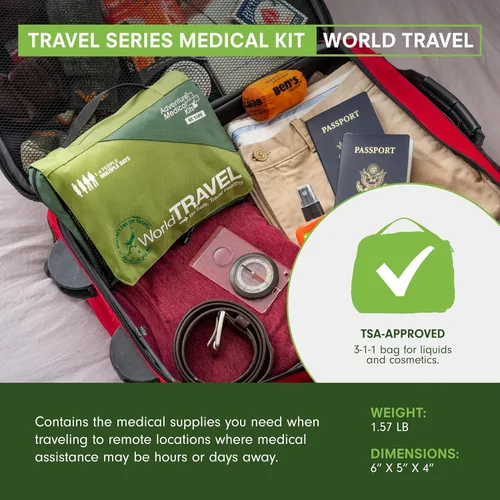 Vista 3 de Adventure Medical Kits Kit de suministros médicos de primeros auxilios World Travel