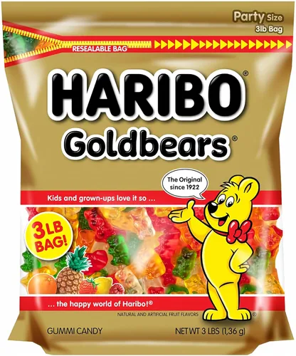 Vista 6 de HARIBO - Gomitas de ositos, bolsa resellable de 10 onzas, sabores surtidos