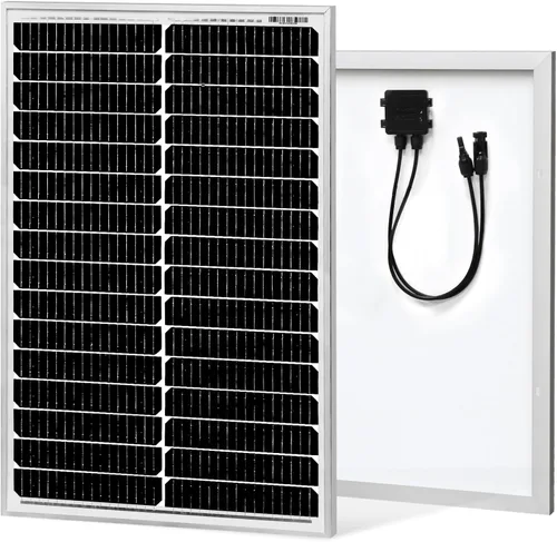 Vista 10 de Panel Solar para Cámara de Seguridad, Panel Solar USB de 5W para Cámaras DC 5V, Cargador de Panel Solar para Cámara Micro USB y USB-C y DC, Cargador