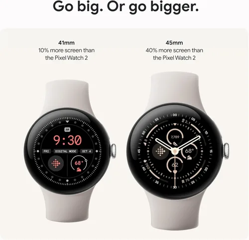 Vista 2 de Reloj inteligente Google Pixel Watch 3 (41mm) Modelo 2024 - Reloj inteligente Android, seguimiento de frecuencia cardíaca, Fitbit para correr