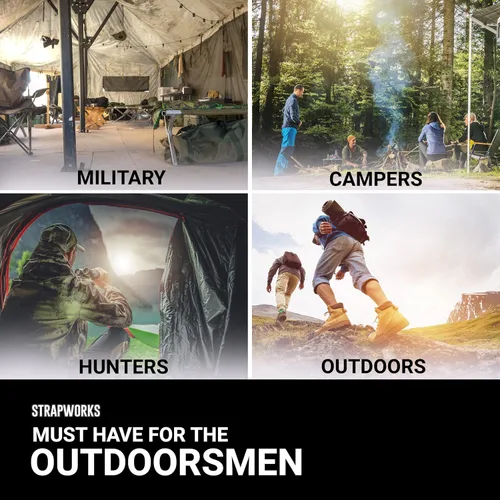 Vista 5 de Strapworks Rollo de correa de nailon resistente de 3/4 pulgadas para cinturón, mochila, eslinga, collar, correa, correas y más, 10, 20 o 50 yardas