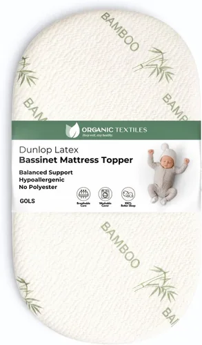 Vista 16 de OrganicTextiles - Cubrecolchón de látex orgánico para cuna (3 pulgadas, cuna 18 x 36), certificado GOLS, con protector de cubierta de lana 100%