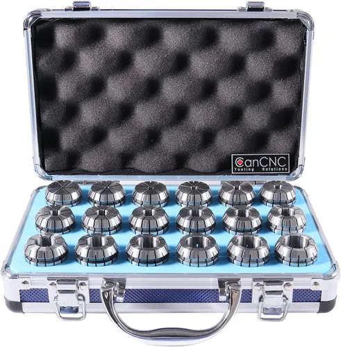 Vista 9 de Accusize Industrial Tools - Juego de pinzas ER32 de precisión, 18 piezas, tamaños de 3/32'' a 25/32'', alta precisión, caja de almacenamiento