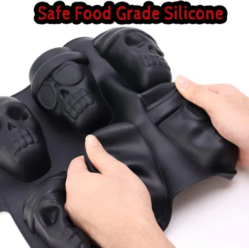 Vista 4 de FreeNFond Moldes de la cacerola de la torta del cráneo de la hornada de Halloween, lata de la torta