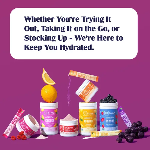 Vista 6 de Ultima Replenisher - Bebida de electrolitos en polvo vegana, endulzada naturalmente y sin OMG, bebida hidratante adecuada para dieta cetogénica