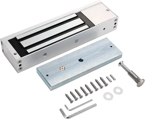 Vista 4 de Sistema de control de acceso de puerta inteligente Kit de bloqueo magnético de 1200 libras con soporte ZL Aplicación Tuya y control remoto, botón