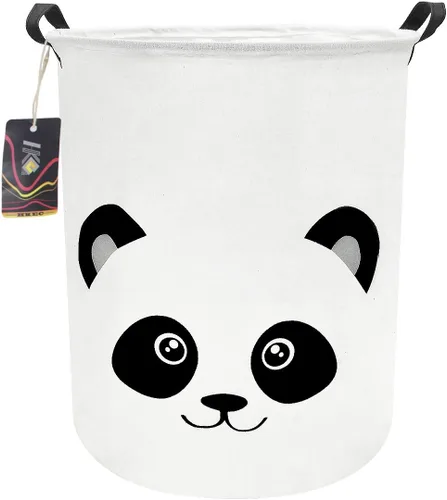 Vista 12 de Cesta de lavandería de 19.7 pulgadas, cesta de ropa sucia para niños, contenedor de almacenamiento de juguetes impermeable, decoración