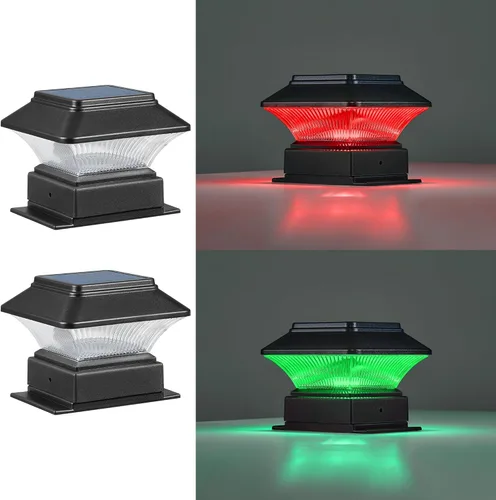 Vista 26 de 50 Lumen Luces Solares para Postes, 3 Modos Luces para Deck al Aire Libre, Valla, Tapa de Poste - 4x4 3.5x3.5 4.5x4.5 o 5.5x5.5, Luces LED
