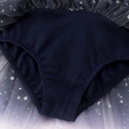 Vista 4 de Leotardos de ballet de unicornio con tutú para niñas pequeñas, vestido de falda de tul de algodón para bailar