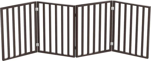 Vista 7 de PETMAKER Pet Gate - Puerta para perros para puertas, escaleras o casa - Independiente, plegable, estilo acordeón, valla de madera para perros